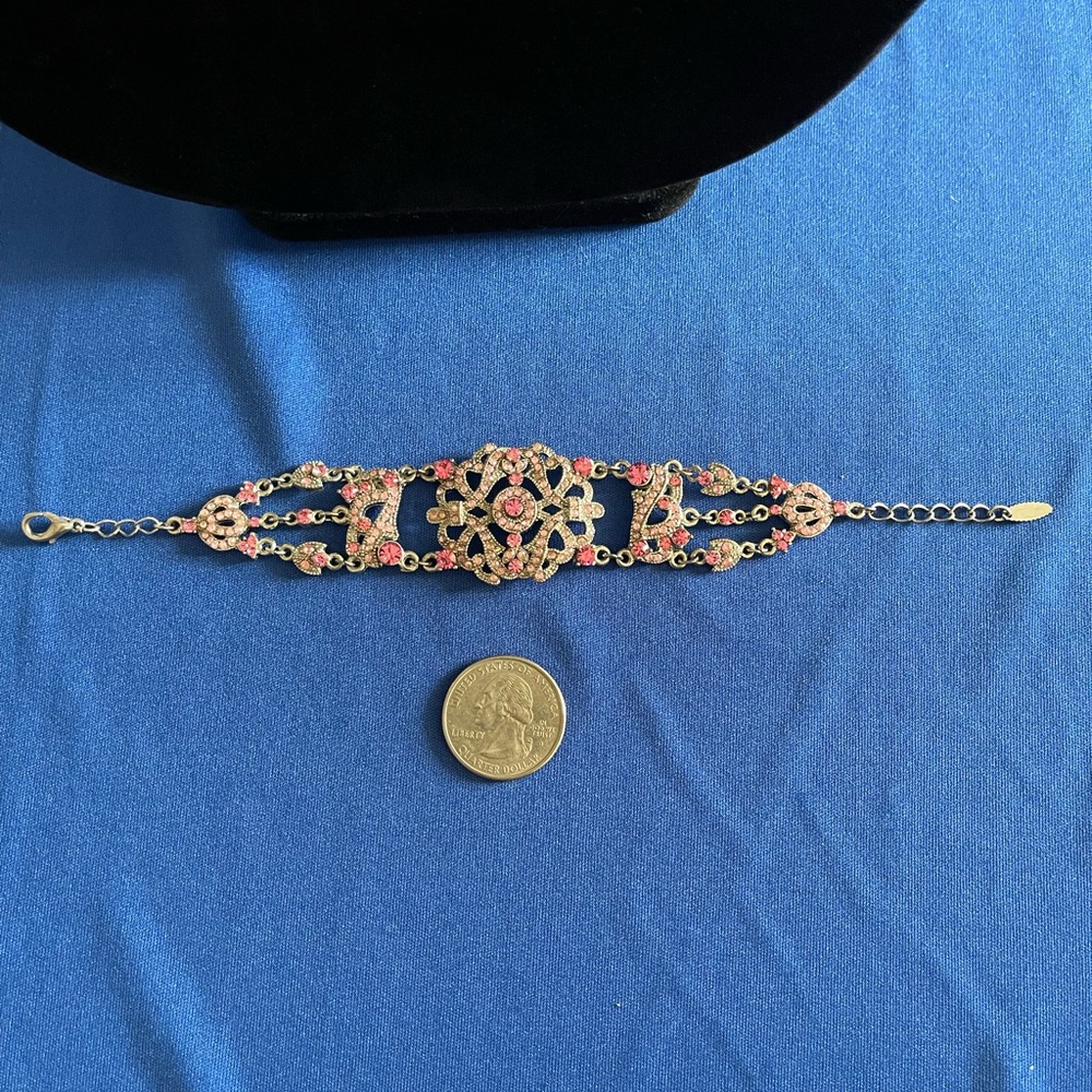 Pink and silver choker necklace set - Picture 5 of 5